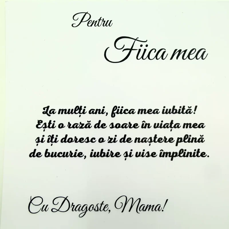 Cadou Pentru Fiica, Zi de Nastere – de la Mama